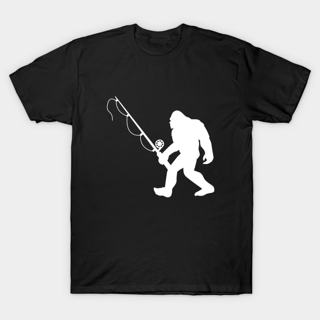 Bigfoot - Bigfoot Fishing T-Shirt by Kudostees